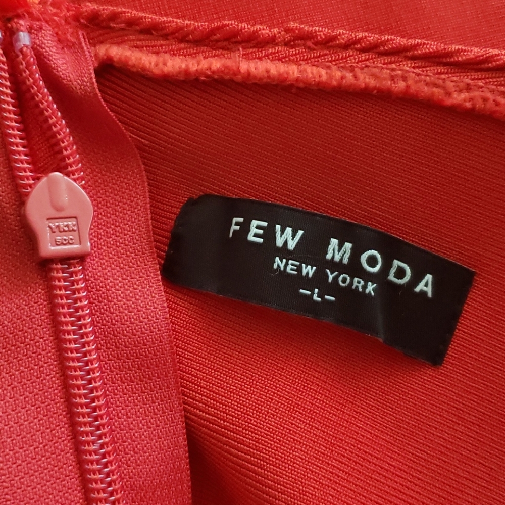 Few Moda New York One Shoulder Red Ruffle Dress - Picture 4 of 7